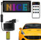 Panneau LED pour voiture – 17 x 7 cm avec application Bluetooth/télécommande, panneau LED flexible et programmable à défilement, USB 5 V, motif texte personnalisé, panneau matriciel, gadgets de