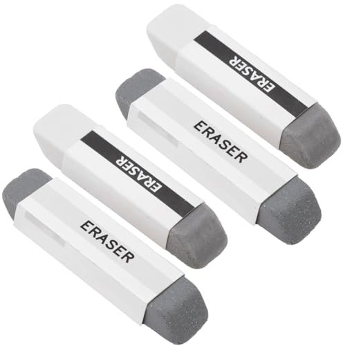 4 Pcs Natural Rubber Eraser Ink Eraser,Frosted Erasers Sand Rubber Eraser Fountain Pen Rubber for Ink/Pencil,pen Erasers and School Office Correction Supplies for Fountain Ball-Point Pen(Full Sand Rub