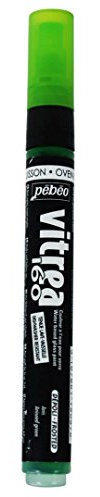 Pebeo Vitrea 160-Glass Paint Frosted Marker, Aniseed Green