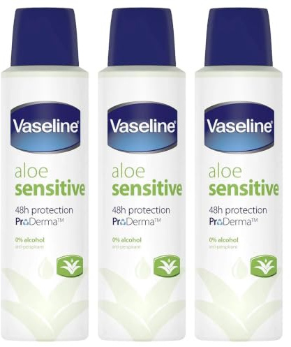 Vaseline Aloe Fresh Antiperspirant Spray 150ml x3 24H Care
