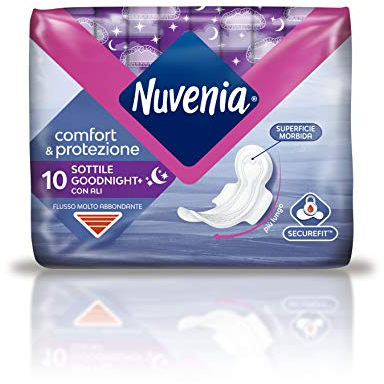 nuvenia – SecureFit Einlagen dünn, Nacht mit Flügel – 10 Stück