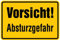 Schild Alu Vorsicht! Absturzgefahr 200x300mm