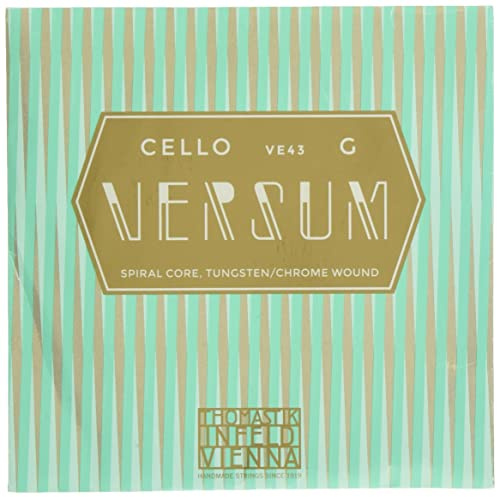 Thomastik single string for cello 4/4 Versum - G string rope core, tungsten/chrome winding, medium
