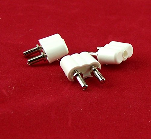 3 St. Stecker aus Kunststoff weiß. Für Kahlert Elektrik, Puppenstubenelektrik