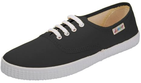 javer 60-1 - Zapatillas Lona Ingles Mujer Color: Negro Talla: 41