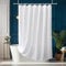 AooHome Doublure de rideau de douche en tissu blanc avec crochets pour hôtel, imperméable, ourlet lesté, 183 x 190 cm (l x H)