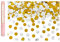 Konfetti Kanone Kreise 40cm Konfettikanone Party Popper Geburtstag doppelseitig Silber Gold/Party Deco Gastgeschenk, Hochzeitsbox mit Rosenherz - 24 x 24 x 24 cm