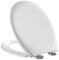 Mass Dynamic Oval Shaped Toilet Seat Soft Close White, Urea Formaldehyde Adjustable Up and Down with Quick Release Soft Close 360 Hinge(450m x 370mm)
