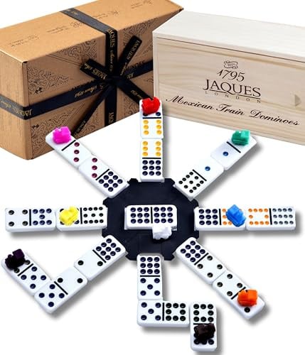Jaques of London Mexican Train Dominoes Game | Family Dominoes Set for Children & Adults | Since 1795