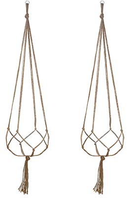Momola Lot de 2 Suspension Plante pour Pot de Fleurs Cache-Pots Suspension en Corde Suspension Plante Macramé Porte Décoration pour Interieur et Extérieur Suspendue Décoration Balcon Maison (90cm)