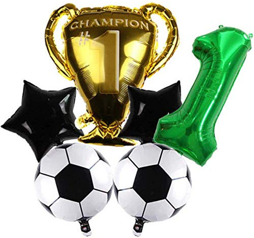DIWULI Fussball Geburtstag 1 Jahr - Fussball Luftballons