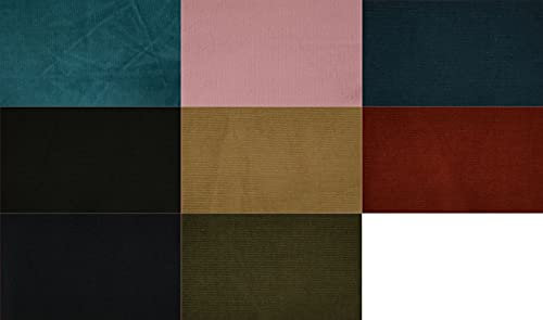 Fabrics-City vieux rose 5320 Tissu élastique en coton côtelé fin