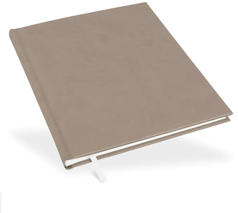 Marthiesens® Gästebuch Beerdigung in taupe hellbraun | wattiertes Hardcover | Format 21 x 25 cm | 100 Seiten (50 Blatt) hochwertiges Papier