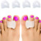 Zehenstrecker (4 Stück) white Gel Zehenspreizer für Hallux Valgus Korrektur, überlappende Zehen Silikon Zehentrenner