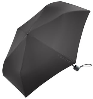 ESPRIT Taschenschirm schwarz 93 cm, Schwarz, 93 cm