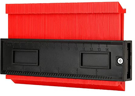 Contour Gauge Profile Tool – Laminate Flooring Tools for Carpets, Tiles, Flower Strips – DIY Profile Gauge Duplicator Tool for Measuring, Marking, Duplicating and Installing (14cm/6inch, Red)