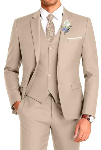 Men's Suit 3 Pieces Slim Fit Wedding Prom Suit for Men