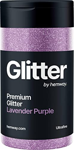 Hemway Premium Glitter Shaker - Lavender Purple | Ultrafine Metallic Flake Sequins for Resin & Epoxy Crafts | Craft Supplies for Tumblers, Festival, Hair, Face, Body, Eye & Nail Art | 130 g