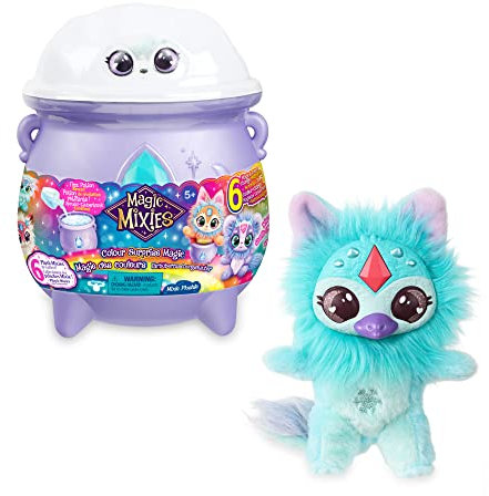 Magic Mixies Magicolor Surprise, calderón de tamaño Mediano, Juguete de Magia, poción mágica, con un Peluche Mixie, 6 Modelos para coleccionar, a Partir de 5 años, Famosa (MGX08000)