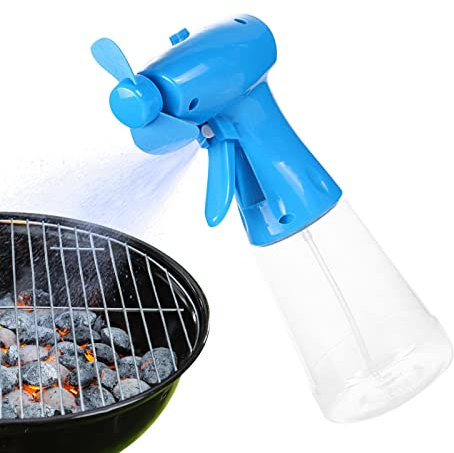Eastuy nebulización Mano,Ventilador Personal para Exterior - Ventilador a batería con rociador Agua, Escritorio Mano para Interiores y Exteriores