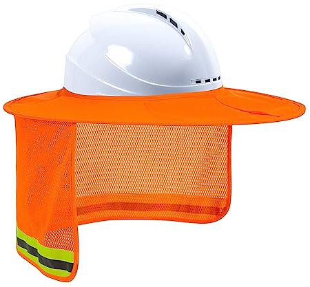 Gomice Parasole per elmetto - Visiera per elmetto con Striscia Riflettente Visiera per elmetto con Protezione Solare,Elmetto Collo Parasole Pieghevole Alta visibilità per Elmetti