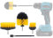 TOPWAY 4 Pack Drill Brush Power Scrubber Cleaning Brushes with Extended Long Drill Attachment Fits Most Power Drills, for Car Rims Wheels Floor Tubs Toilet Bathtub Kitchen Sinks Tile Grill