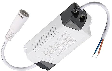 YOKIVE 12-18W Constante Corriente 300mA Controlador LED, AC 85-265V Viene con DC Conector | Cortocircuito Protección, Excelente para LED Pantalla (Salida 36-65V)