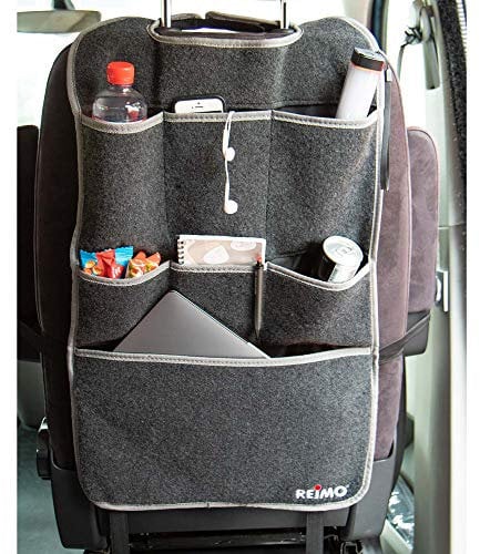 Rücksitz Organizer passend für T5 T6 Sitztasche für Fahrer oder Beifahrersitz Rückenlehnenschutz Filz anthrazit