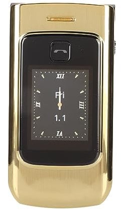 Dpofirs 4G Flip Phone Unlocked, Dual SIM Card Big Button Senior Basic Phone Clear Sound Seniors Cell Phone for Elderly Gifts, 4800mAh, E-book, Dual Screen, SOS (Gold)