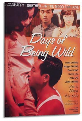 TeDe Days O-Being Wild-Wong Kar-wai Dekoratives Gemälde, Druck, Leinwand, Wandkunst, Wohnzimmer, Schlafzimmer, Poster, Gemälde, 20 x 30 cm, Rahmenstil
