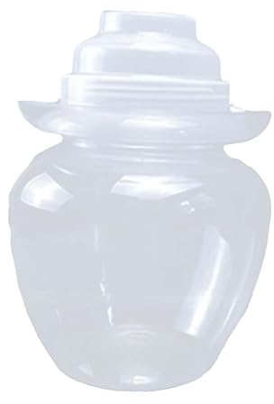 Sharplace Kimchi-Glas aus mit Innendeckel, stabile Haushalts-Sauerkraut-Aufbewahrungsdose, Gärtopf, transparentes traditionelles Sauerkraut-Glas, 1.5 l mit C-Deckel