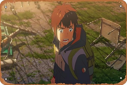 Your Name, Kimi No Na Wa, Taki Tachibana Anime Poster Home Wall Art Decoration Retro Metal Tin Sign 20,3 x 30,5 cm