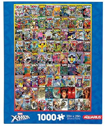 AQUARIUS Marvel X-Men Covers 1000 Piece Jigsaw Puzzle (1000 Piece Jigsaw Puzzle) - Glare Free - Precision Fit - Officially Licensed Marvel Merchandise & Collectibles - 20x28 Inches