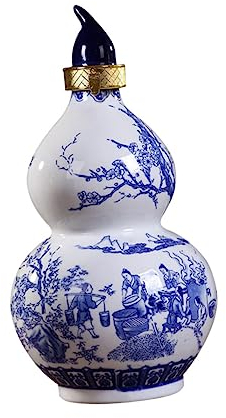 Zerodeko Bottiglia Di Vino Ceramica Gourd Elegante Contenitore Per Liquori Per Brandy Whiskey Vodka e Rum Ampiezza Stile Raffinato Per Ogni Occasione