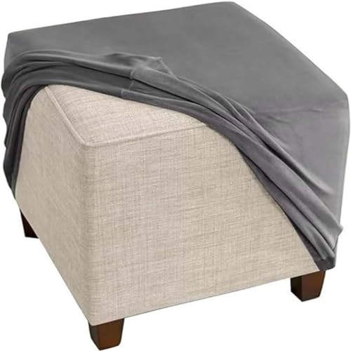 Fußhocker Bezug Ottomane Quadratisch Schonbezug Hockerbezug 60x60 /40x40 Stretch Samt Husse für Fußhocker Ottomanischer Hocker-Bezug Überzug Hocker Protector Waschbar ( Color : #1 , Size : 40x40cm/16x