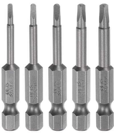 sourcing map 5pcs TA1.8-TA3.0 Triangle Screwdriver Bit 1/4 Hex Shank 2 Length Magnetic Tri-Angle Screw Driver Power Tool