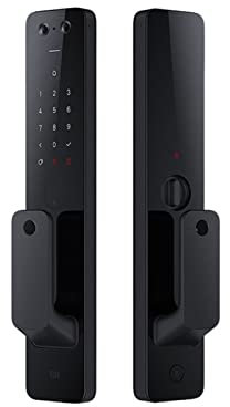 Compatible avec Xiaomi Serrure de porte intelligente automatique Pro Biométrique Empreinte digitale NFC Sécurité Smart Lock Compatible avec HomeKit (couleur : Lock pro) (Noir)