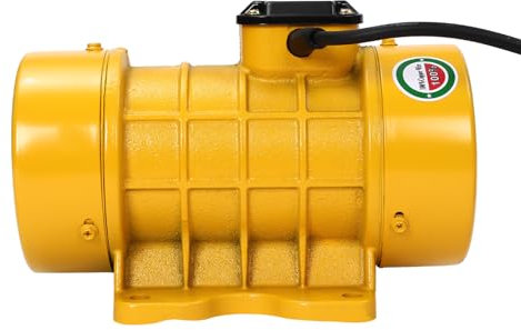 SUBKUDY Vibrationsmotor Vibration Motor Rüttler Für Beton,Rüttelplatte Elektrisch,Vibrationsmotor Für Rütteltisch Für Bergbau,Kohle,ElektrizitäT,Metallurgie,Chemie,Bauwesen (Gelb)