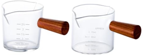 CIYODO 2 Pz Tazza Di Latte Scaldalatte in Casseruola Piccola Crema Per Il Latte Caffè Chiaro Piccolo Caffè Latte Bricco Per Latte Bicchiere D'acqua Pentolino Del Latte Liquido Di Legno
