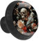 Anna Cowper Schrankknöpfe, Totenkopf-Blumen, Vögel, Glas, Kommodenknöpfe, runde Knäufe für Kommoden, Schubladen, Küchenschrank, Hardware, Schrank, Tür, Möbel, 35 mm, 12 Stück