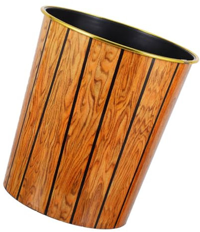 HOMOCONO Basura Papelera Redonda Papelera De Cocina Papelera Madera Titular De Almacenamiento De Artículos Diversos Papelera De Moda Papelera Antigua Papelera De Dormitorio El Plastico