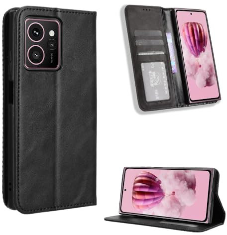 COMAKU Coque HMD Skyline 5G, Etui Portefeuille, Housse Folio en Cuir de Protection pour HMD Skyline 5G - Noir