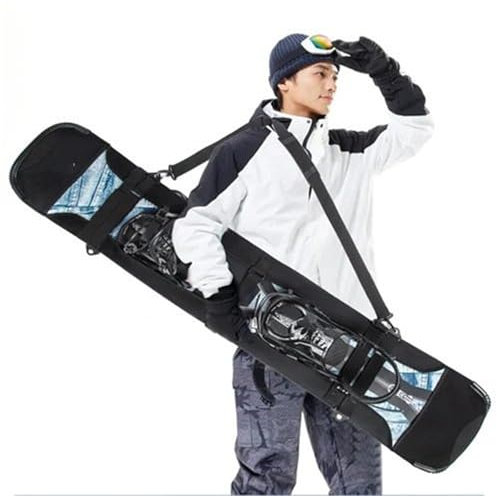 BUUNHI Skitasche Ski Snowboard Doppel Umhängetasche Rucksack Monoboard Platte Schutzhülle Skifahren Snowboarden Ski Tragetasche Skisack(142cm)