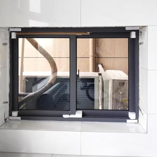 Ventanas correderas Ventanas de Doble Cristal para Privacidad y Ventilación, Sustitución Ventana Corredera con Travesaño, Montaje Empotrado con Cristal/Mosquitera/Cierre de Seguridad(WxH 20x12in)