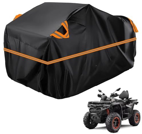 210D Allwetter Quad Garage Kompatibel mit CFmoto CFORCE 1000 Touring 2024-2025, Abdeckplane für Regen, Winddicht, Schnee Staubdicht mit Aufbewahrungstasche (Black Orange)