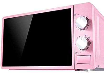 20L Microwave Oven, 800W With Defrost Function, 6 Power Settings, 0-30 Min Timer, One-Touch Express Cook, Easy To Clean, Stylish Pink Design
