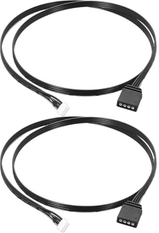 Cable de extensión - Accesorios de PC de 4 pines, Iluminación De Cable De Tensión Duro | MODDING Línea Flexible Longitud para PANDE Mano, VENTIFICACIÓN DE Caso, CPU Carga, SISTEMAS DE ECLA