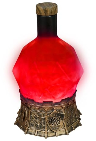 ENHANCE Gaming-Zaubertranklicht mit Wirbelndem Mystischem Gebräu - Zaubertrankflaschen-Licht-Requisite für Tischspiele, Spielzimmer, Dekoration - Leuchtender Wirbelnder Kelch (Rot Elixier)