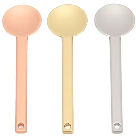 Metal Cosmetic Spatulas Lightweight Round Head Multifunction Small Makeup Face Cream Spoon for Travel or Daily Use