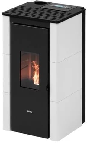 CRISTAL 7 Up T2 Pelletofen, 7 kW, belüftet, Weiß